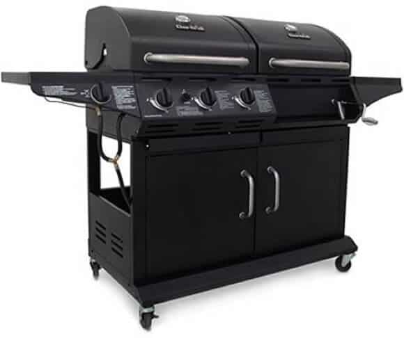 Char-Broil Deluxe Gas and Charcoal Combo Grill, 1010 3-Burner