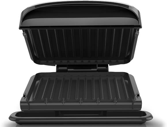 George Foreman 4-Serving Removable Plate Grill and Panini Press, Black, GRP1060B