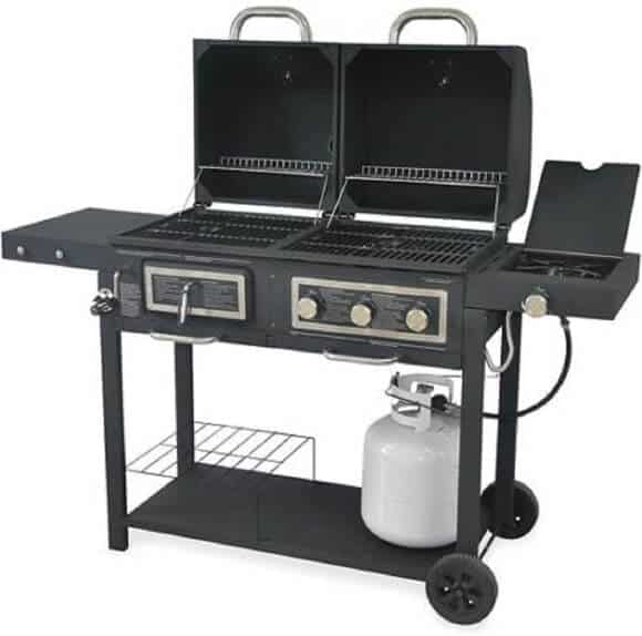 Durable Outdoor Barbeque & Burger Gas/charcoal Grill Combo